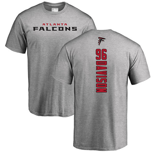 Atlanta Falcons Men Ash Tyeler Davison Backer NFL Football #96 T Shirt->atlanta falcons->NFL Jersey